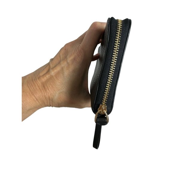 Coach DEMPSEY Large PHONE WALLET Pebbled Leather Black NEW - Picture 6 of 11